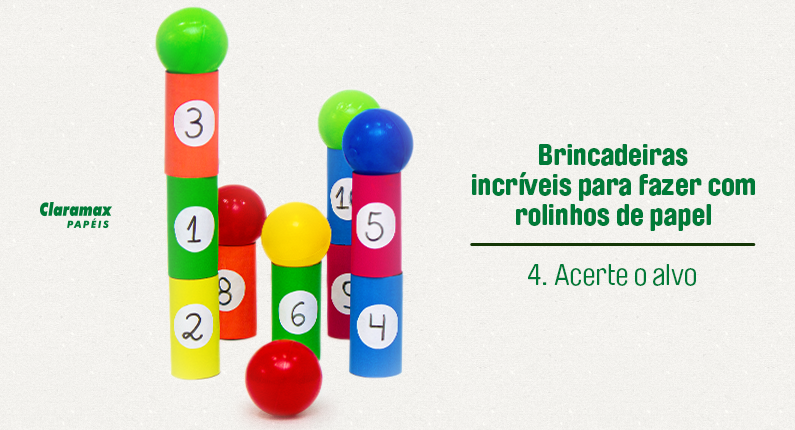 Brincadeiras educativas com rolos de papel higiênico