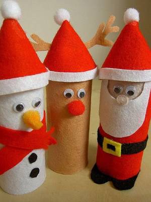 Enfeites de Natal com rolos de papel higiênico: ainda dá tempo!